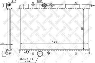 Stellox 10-26133-SX радиатор, охлаждение двигателя на PEUGEOT 206 SW (2E/K)