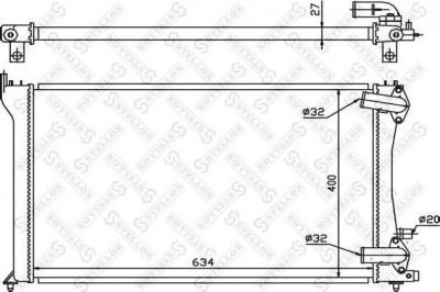 Stellox 10-26134-SX радиатор, охлаждение двигателя на PEUGEOT 406 купе (8C)