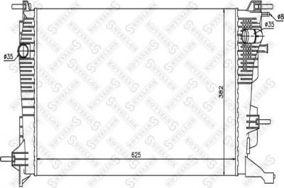 Stellox 10-26162-SX радиатор, охлаждение двигателя на RENAULT MEGANE III Наклонная задняя часть (BZ0_)