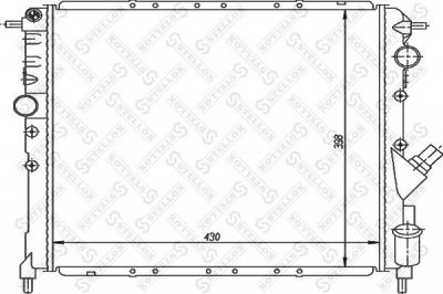 Stellox 10-26195-SX радиатор, охлаждение двигателя на RENAULT CLIO I (B/C57_, 5/357_)