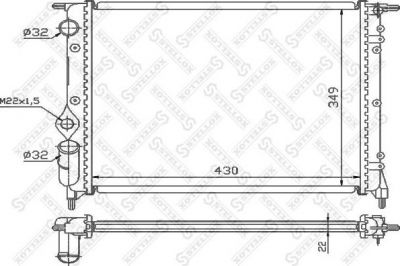 Stellox 10-26204-SX радиатор, охлаждение двигателя на RENAULT 19 I (B/C53_)