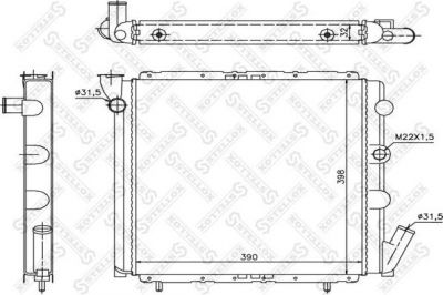 Stellox 10-26206-SX радиатор, охлаждение двигателя на RENAULT 11 (B/C37_)