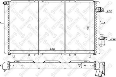 Stellox 10-26209-SX радиатор, охлаждение двигателя на RENAULT CLIO I (B/C57_, 5/357_)