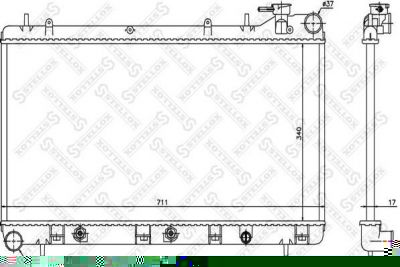 Stellox 10-26264-SX радиатор, охлаждение двигателя на SUBARU IMPREZA универсал (GF)