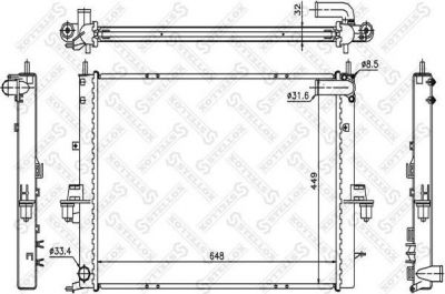 Stellox 10-26282-SX радиатор, охлаждение двигателя на MG MG ZT- T