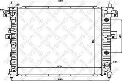 Stellox 10-26287-SX радиатор, охлаждение двигателя на SSANGYONG ACTYON SPORTS I (QJ)