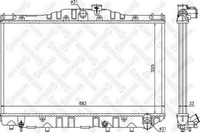 Stellox 10-26370-SX радиатор, охлаждение двигателя на TOYOTA COROLLA (_E9_)