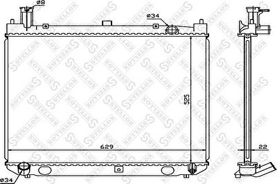 Stellox 10-26397-SX радиатор, охлаждение двигателя на TOYOTA HIACE IV автобус (LH1_)
