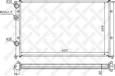 Stellox 10-26424-SX радиатор, охлаждение двигателя на VW LUPO (6X1, 6E1)