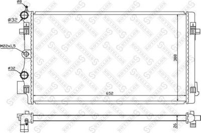 Stellox 10-26434-SX радиатор, охлаждение двигателя на SKODA FABIA Combi