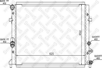 Stellox 10-26435-SX радиатор, охлаждение двигателя на AUDI A3 (8P1)