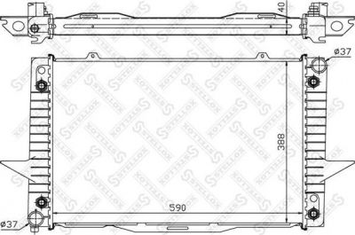 Stellox 10-26450-SX радиатор, охлаждение двигателя на VOLVO C70 I кабрио