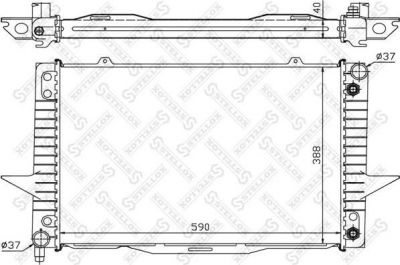 Stellox 10-26451-SX радиатор, охлаждение двигателя на VOLVO C70 I кабрио