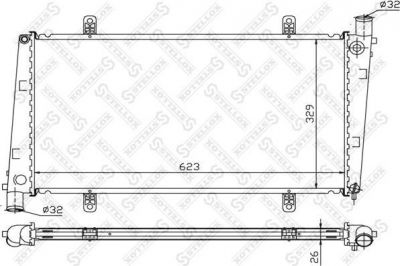 Stellox 10-26455-SX радиатор, охлаждение двигателя на VOLVO S40 I (VS)