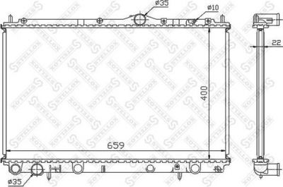 Stellox 10-26459-SX радиатор, охлаждение двигателя на VOLVO V40 универсал (VW)