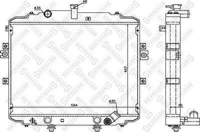 Stellox 10-26522-SX радиатор, охлаждение двигателя на HYUNDAI H-1 Cargo (TQ)
