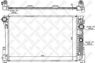 Stellox 10-26557-SX радиатор, охлаждение двигателя на MERCEDES-BENZ C-CLASS (W204)
