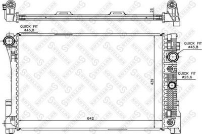 Stellox 10-26559-SX радиатор, охлаждение двигателя на MERCEDES-BENZ C-CLASS (W204)