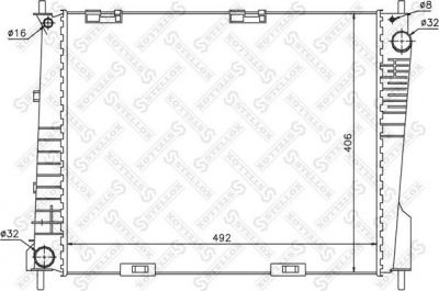 Stellox 10-26563-SX радиатор, охлаждение двигателя на RENAULT CLIO III (BR0/1, CR0/1)