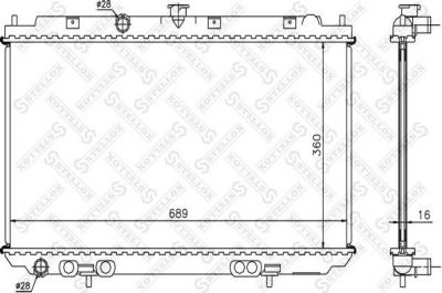 Stellox 10-26581-SX радиатор, охлаждение двигателя на NISSAN ALMERA II (N16)