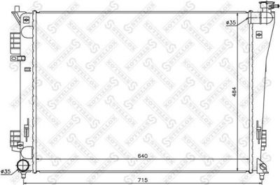 Stellox 10-26626-SX радиатор, охлаждение двигателя на HYUNDAI i40 CW (VF)