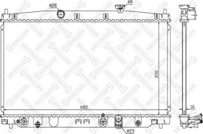 Stellox 10-26686-SX радиатор, охлаждение двигателя на HONDA INSIGHT (ZE_)