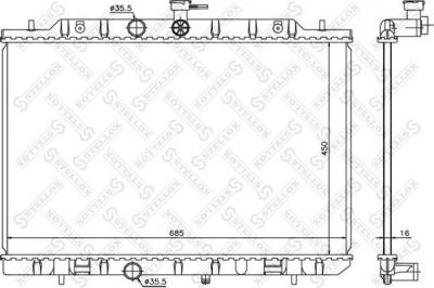 Stellox 10-26726-SX радиатор, охлаждение двигателя на NISSAN X-TRAIL (T31)