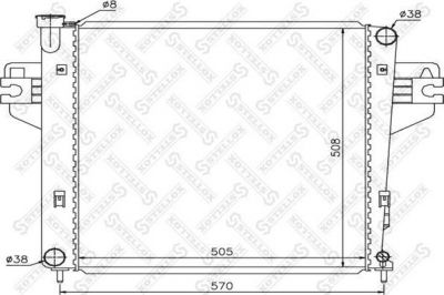 Stellox 10-26745-SX радиатор, охлаждение двигателя на JEEP CHEROKEE (KJ)