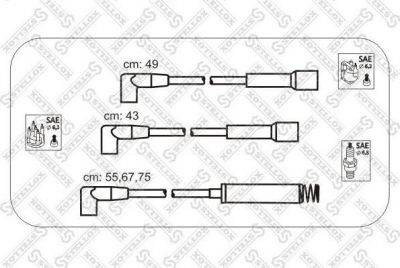 Stellox 10-32311-SX комплект проводов зажигания на OPEL ASCONA C Наклонная задняя часть (84_, 89_)