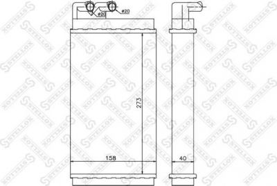 STELLOX Теплообменник, отопление салона (10-35001-SX)