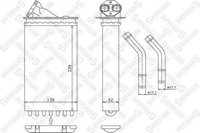 STELLOX Теплообменник, отопление салона (10-35011-SX)