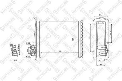 STELLOX Теплообменник, отопление салона (10-35023-SX)