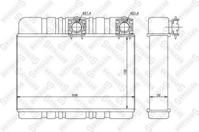 Stellox 10-35081-SX теплообменник, отопление салона на X3 (E83)