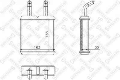 Stellox 10-35133-SX теплообменник, отопление салона на HYUNDAI ACCENT II седан (LC)