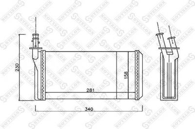 Stellox 10-35148-SX теплообменник, отопление салона на LANCIA KAPPA SW (838B)