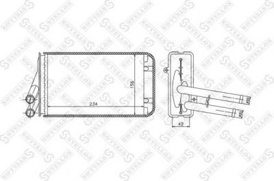 Stellox 10-35153-SX теплообменник, отопление салона на SKODA SUPERB (3U4)