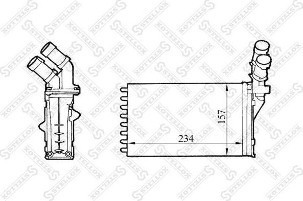 Stellox 10-35158-SX теплообменник, отопление салона на PEUGEOT 306 (7B, N3, N5)