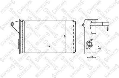 Stellox 10-35160-SX теплообменник, отопление салона на FIAT UNO (146A/E)