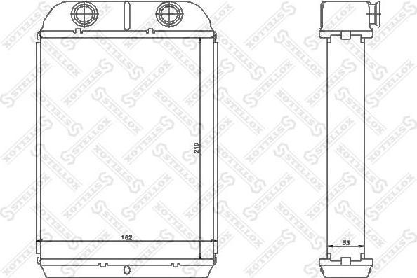 Stellox 10-35166-SX теплообменник, отопление салона на FIAT STILO (192)