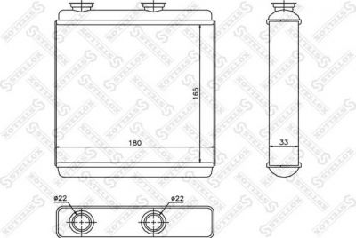 Stellox 10-35174-SX теплообменник, отопление салона на OPEL MERIVA