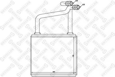 Stellox 10-35209-SX теплообменник, отопление салона на MERCEDES-BENZ E-CLASS (W211)