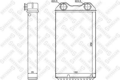 Stellox 10-35229-SX теплообменник, отопление салона на OPEL VIVARO фургон (F7)