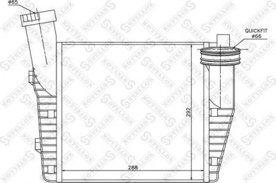 Stellox 10-40074-SX интеркулер на VW TOUAREG (7LA, 7L6, 7L7)