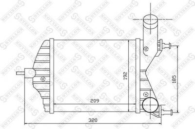 Stellox 10-40126-SX интеркулер на FIAT PUNTO (188)