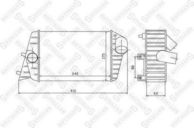 Stellox 10-40128-SX интеркулер на FIAT STILO (192)