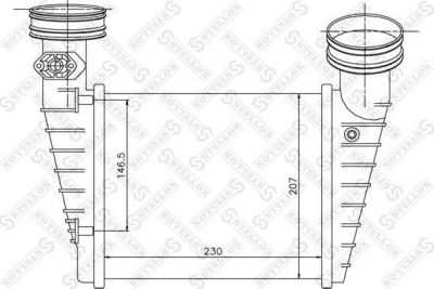 Stellox 10-40157-SX интеркулер на SKODA SUPERB (3U4)