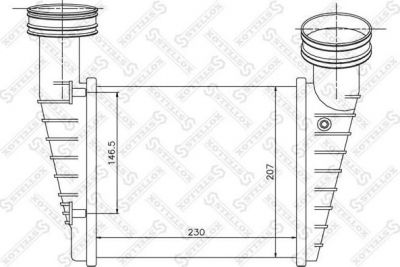 Stellox 10-40158-SX интеркулер на SKODA SUPERB (3U4)