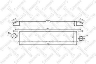 Stellox 10-40174-SX интеркулер на FIAT DUCATO c бортовой платформой/ходовая часть (250, 290)