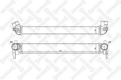 Stellox 10-40214-SX интеркулер на VW POLO (6R, 6C)