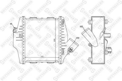 Stellox 10-40229-SX интеркулер на SMART FORTWO Cabrio (451)